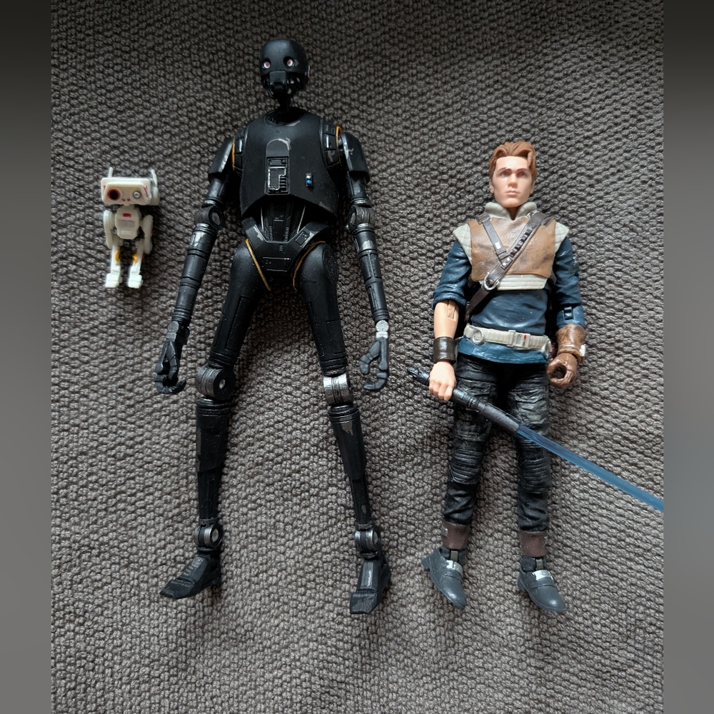Cal Kestis, BD-1, and KX Security Droid Action Figures